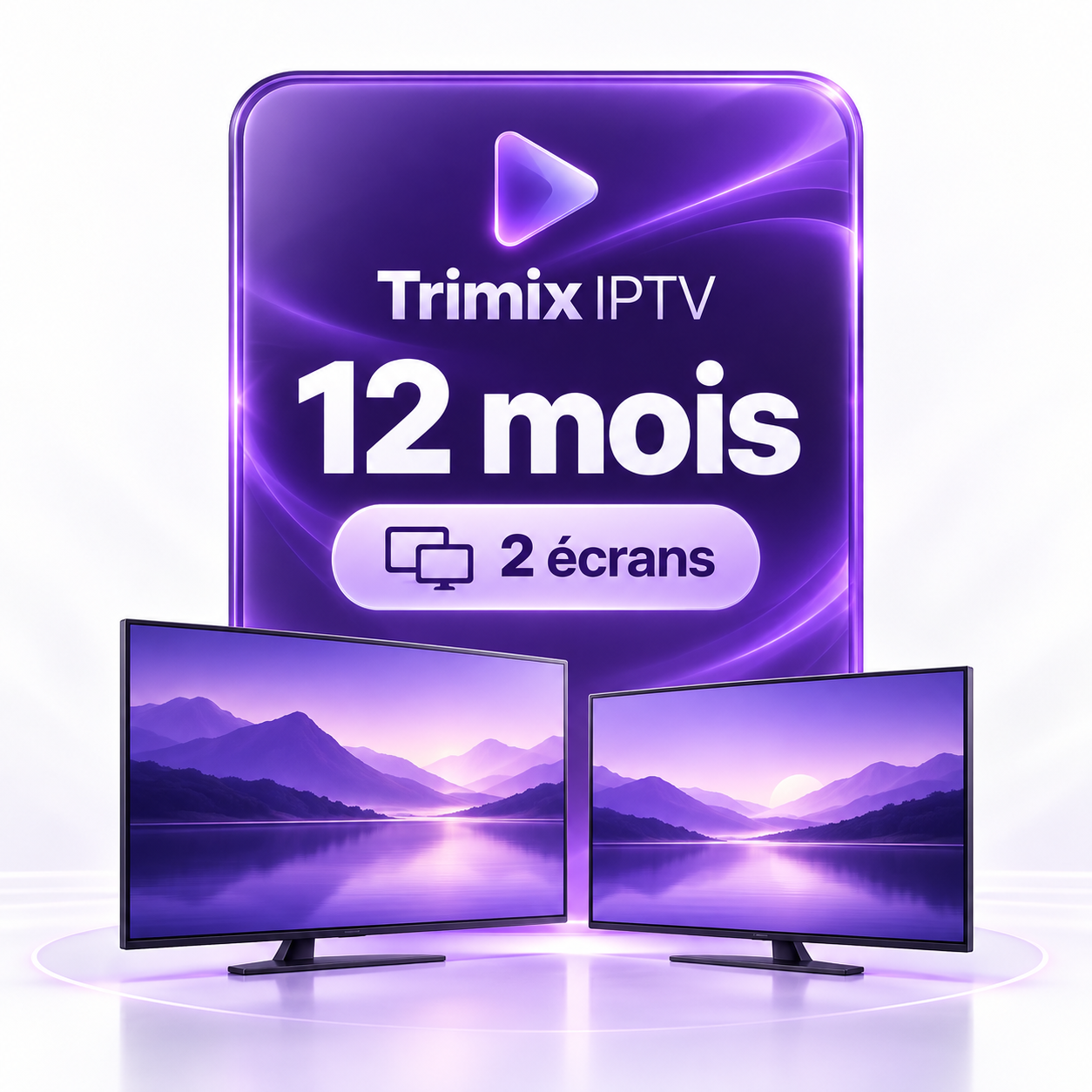 Trimix IPTV 12 mois 2 ecrans Abonnement Trimix IPTV 12 mois pour 2 écrans