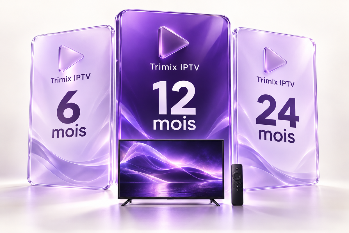 Cartes des abonnements Trimix IPTV de 6, 12 et 24 mois